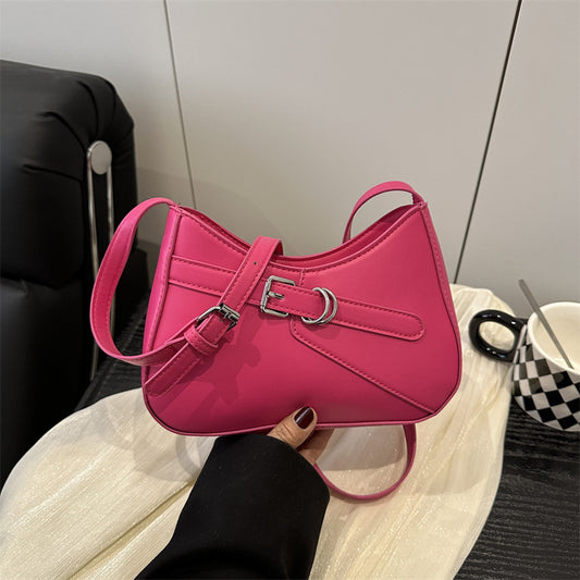 French Retro Shoulder Bag with Adjustable Strap