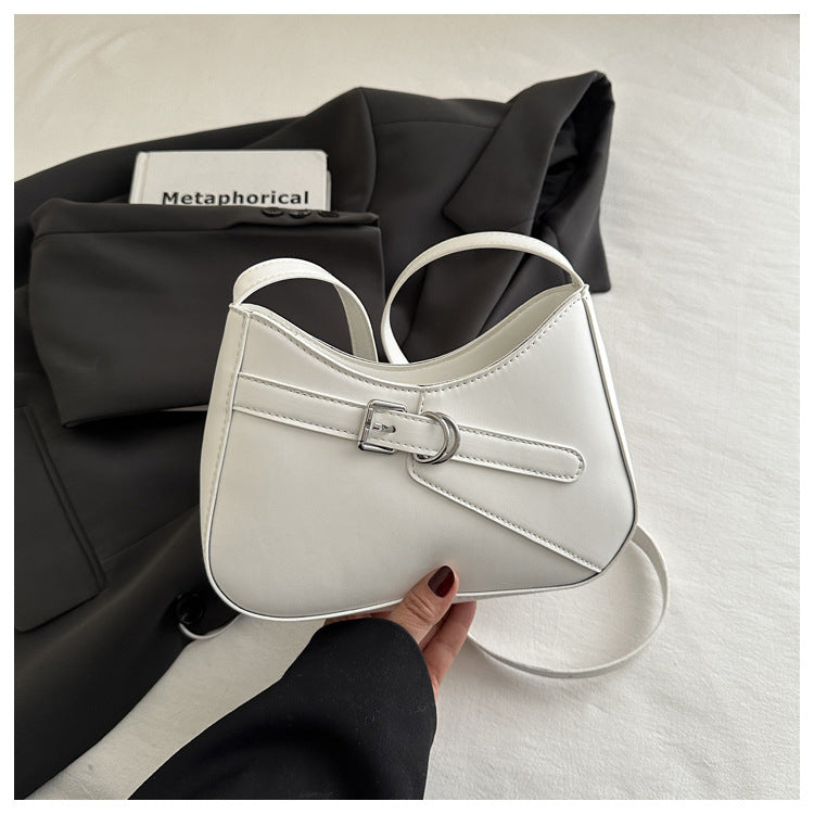 French Retro Shoulder Bag with Adjustable Strap
