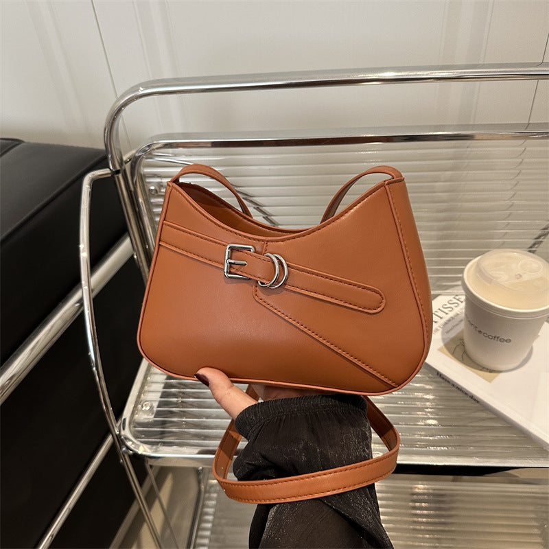 French Retro Shoulder Bag with Adjustable Strap
