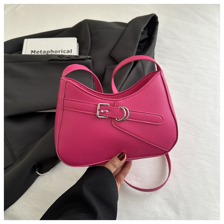 French Retro Shoulder Bag with Adjustable Strap